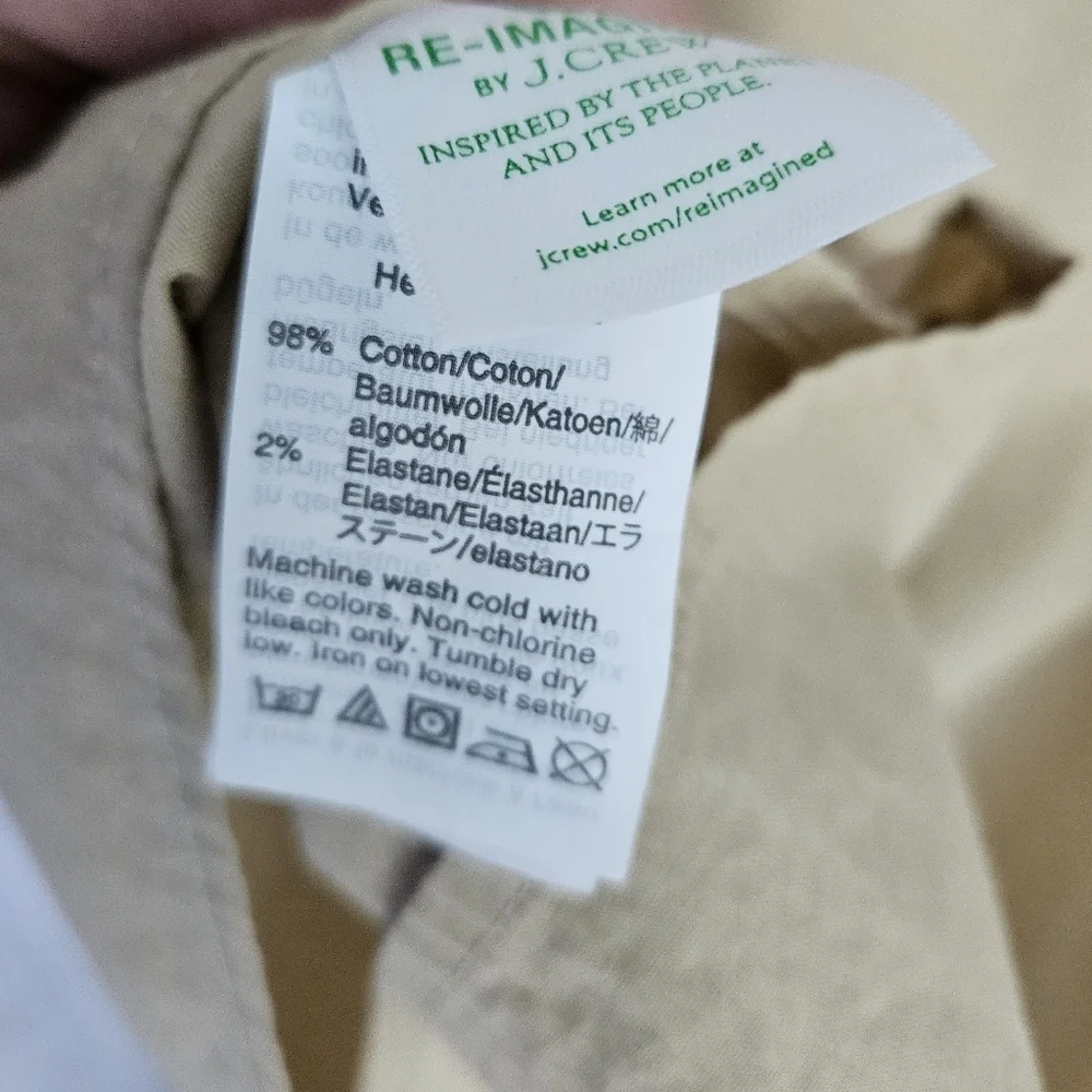 J. Crew Khaki Pullover Short Sleeve Cotton blouse
